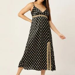 Ms.Lingies Black Printed Nighty-image-14