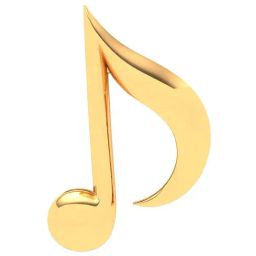 P.C. Chandra Jewellers 18k Yellow Gold Quaver Musical Note Pendant-image-36