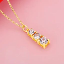 GIVA Love is Everywhere 925 Silver Gleaming Grace Pendant in Gold-Plating-image-55