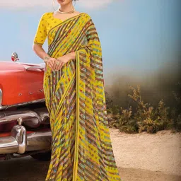 Laxmipati Striped Poly Georgette Saree-picture-12