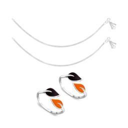 Taraash Enamel 925 Sterling Silver Toe Ring & Anklet Set-image-38