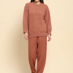 Global Republic Self Design Round Neck Sweater With Trousers-30