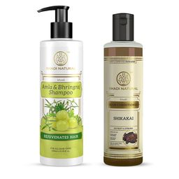 Khadi Natural Set of Amla Bhringraj Shampoo 650ml & Shikakai Conditioner 210ml-picture-20