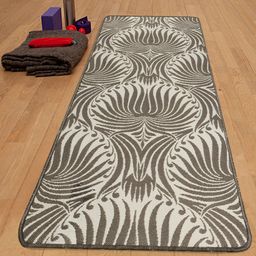 Saral Home Anti Skid Cotton Yoga Exercise Rugs - Grey-11