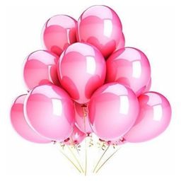 Bubble Trouble Solid Metallic Pink Balloons Pink - Pack of 50-27