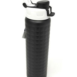 HOOM Vacuum Insulated Stainless Steel Flask Sports Sipper Water Bottle, Powder Coated with Flip-Top Cap and Hammer Finish Black - 600 ml-image-41