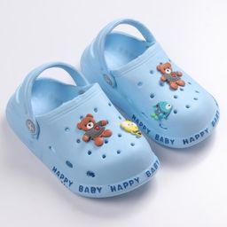 Cute Walk by Babyhug Space Applique Clogs with Back Strap - Blue-picture-28