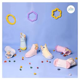 THE LITTLE LOOKERS Set Of 8 Cute & Colourful Cotton Baby Socks - Multi Colour-59