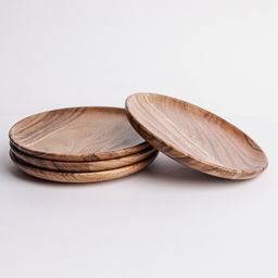 Think Artly Dune Acacia Plates  Medium - Set of 4-10