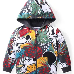 Babyhug Disney Full Sleeves Front Open Sweatjacket with Mickey Mouse & Friends Graphics - Grey-picture-24