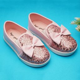 boyz n galz Sequin Embellished &Bow Applique Detailed Shoes - Pink-image-27