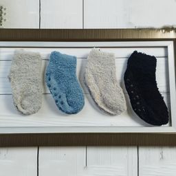 Ziory Pack Of 4 Solid Super Soft Anti Skid Socks - Multi Colour-picture-13