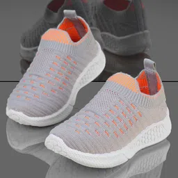 Jazzy Juniors Colour Blocked Slip On Sneakers - Grey-picture-0