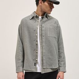 THE BEAR HOUSE Men Relaxed Fit Textured Spread Collar Casual Shirt-image-55