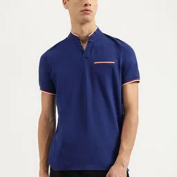 United Colors of Benetton Men Solid High Neck T-shirt-picture-9