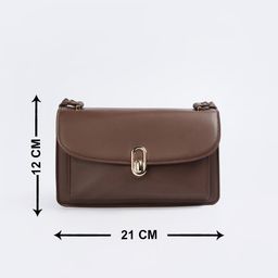 max Textured PU Half Moon Satchel image 2