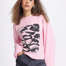 glitchez Bold Expressions Printed Oversized T-shirt-59