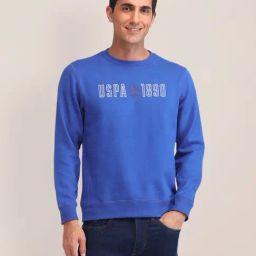 U.S. Polo Assn. Blue Regular Fit Printed Sweatshirt-image-41