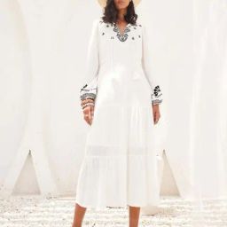 SALT Attire White & Black Plain Dress-image-6