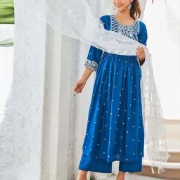 Rangriti White Embroidered Dupatta-image-14