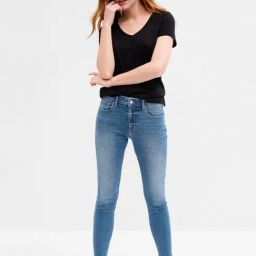 GAP Blue Cotton Solid Jeans-image-28