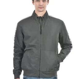 Numero Uno Grey Regular Fit Striped Jacket-22