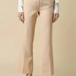 Allen Solly Beige Regular Fit Trousers-picture-49