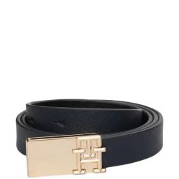 TOMMY HILFIGER Cashe Navy Leather Waist Belt for Women-44