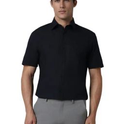 Louis Philippe Navy Cotton Regular Fit Shirt-picture-36