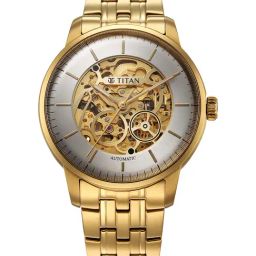 Titan 90110YM01 Golden Heart Skeletal Automatic Analog Watch for Men-9