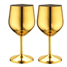 FnS Cosmo Gold Stainless Steel Glasses (0.25 L) - Set of 2-94