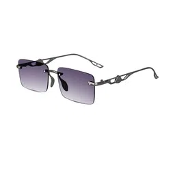 Arzonai Unisex Brown UV Protected Lens Metal Sunglasses-16