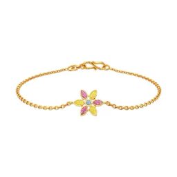 Joyalukkas 22k (916) Minimalist Floral Gold Bracelet For Women-image-32