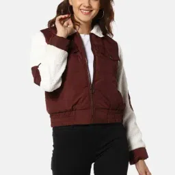 Campus Sutra Brown Jacket-image-58