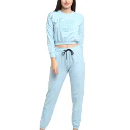Global Republic Blue Printed Top With Joggers-image-69