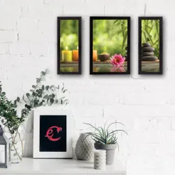 eCraftIndia Set of 3 Floral Theme Satin Matt Texture UV Art Painting-image-64