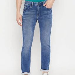 Duke Light Blue Slim Fit Heavily Washed Jeans-image-41