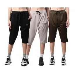 Vimal Jonney Multicolor Capris (Pack of 3)-56