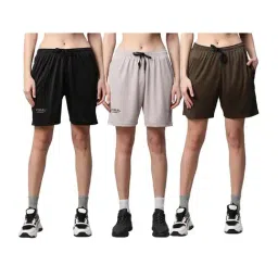 Vimal Jonney Multicolor Logo Sports Shorts (Pack of 3)-picture-9