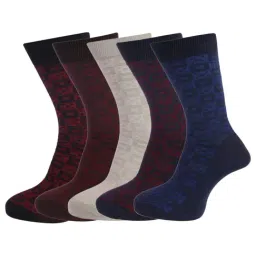 Dollar Multi Cotton Self Pattern Socks - Pack of 5-33