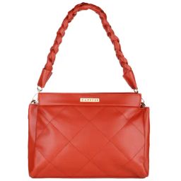 Caprese Red Textured Small Sling Handbag-image-8