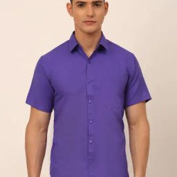 Jainish Voilet Cotton Regular Fit Shirt-image-62