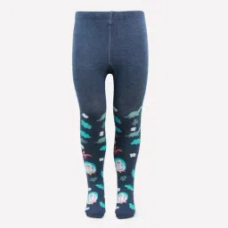 Bonjour Kids Light Navy Doraemon Print Tights-image-68