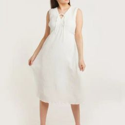 Zink London White Midi Dress-image-91