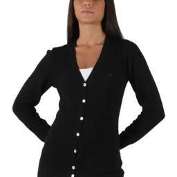 Monte Carlo Black Wool Open Front Cardigan-image-30