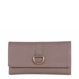 Enoki Purple Solid Tri-Fold Wallet for Women-image-0