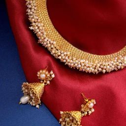 Priyaasi Gold-Plated Pearls Jewellery Set-image-71
