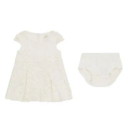 Guess Kids Cream White Lace Regular Fit Dress & Panties Set-image-58