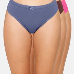 Amante Multicolor Cotton Bikini Panty (Pack of 3)-image-70