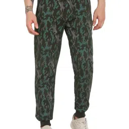 Allen cooper Olive Regular Fit Printed Joggers-image-33